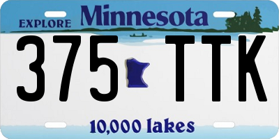 MN license plate 375TTK