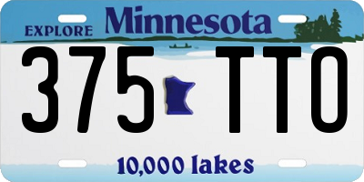 MN license plate 375TTO