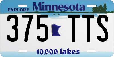 MN license plate 375TTS
