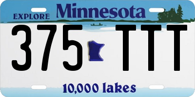 MN license plate 375TTT