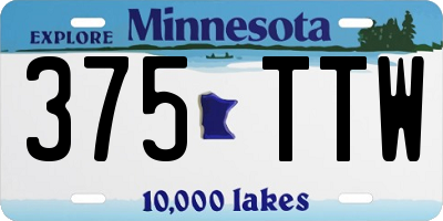 MN license plate 375TTW