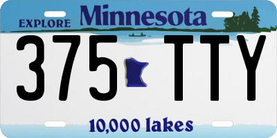 MN license plate 375TTY