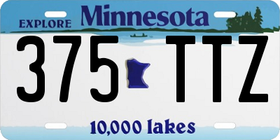 MN license plate 375TTZ