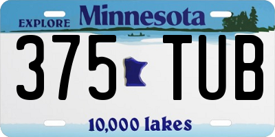 MN license plate 375TUB