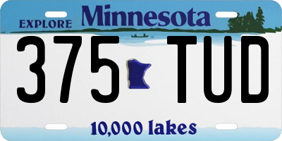 MN license plate 375TUD