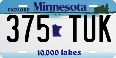 MN license plate 375TUK