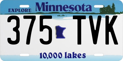 MN license plate 375TVK
