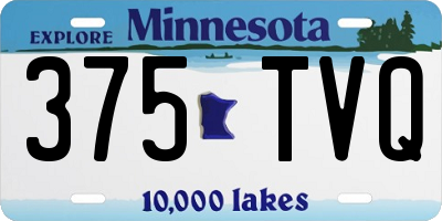 MN license plate 375TVQ