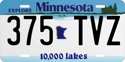 MN license plate 375TVZ