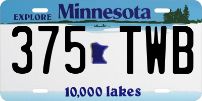 MN license plate 375TWB