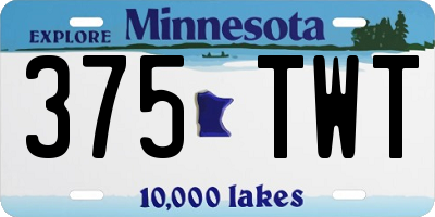 MN license plate 375TWT