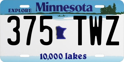 MN license plate 375TWZ