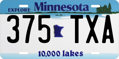 MN license plate 375TXA