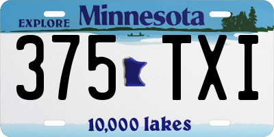 MN license plate 375TXI