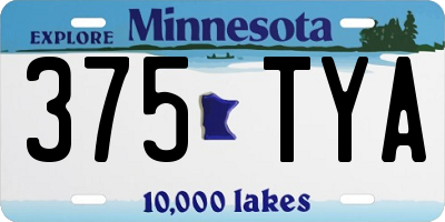 MN license plate 375TYA