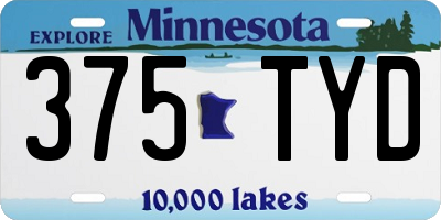 MN license plate 375TYD