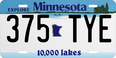MN license plate 375TYE