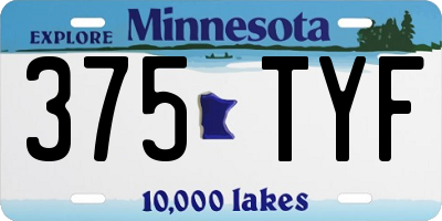 MN license plate 375TYF