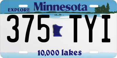MN license plate 375TYI