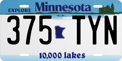MN license plate 375TYN