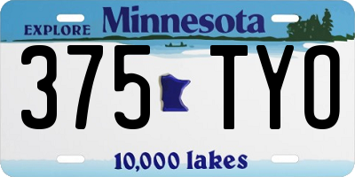 MN license plate 375TYO