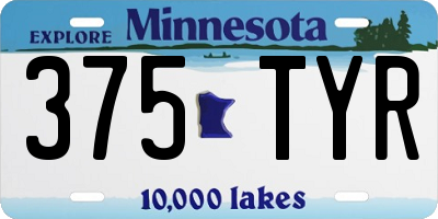 MN license plate 375TYR