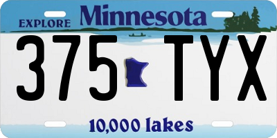 MN license plate 375TYX