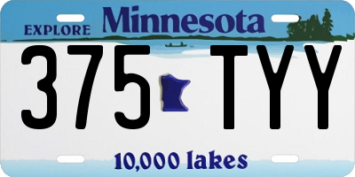 MN license plate 375TYY