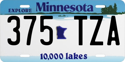 MN license plate 375TZA