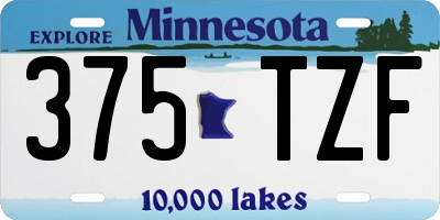 MN license plate 375TZF