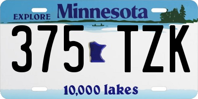 MN license plate 375TZK