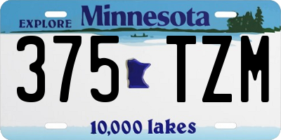 MN license plate 375TZM