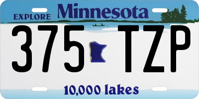 MN license plate 375TZP
