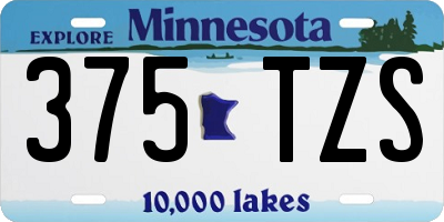 MN license plate 375TZS