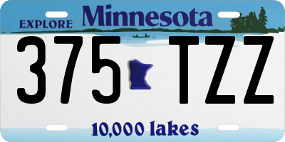 MN license plate 375TZZ