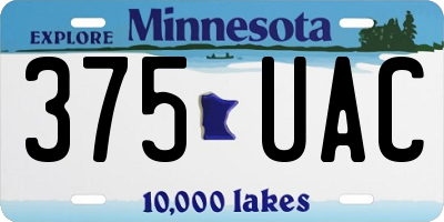 MN license plate 375UAC