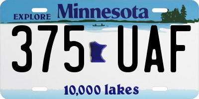 MN license plate 375UAF