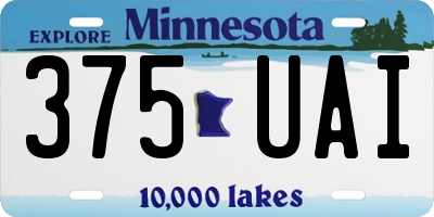 MN license plate 375UAI
