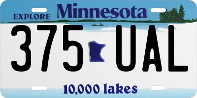 MN license plate 375UAL
