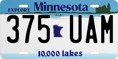 MN license plate 375UAM