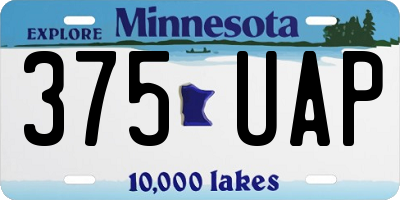 MN license plate 375UAP
