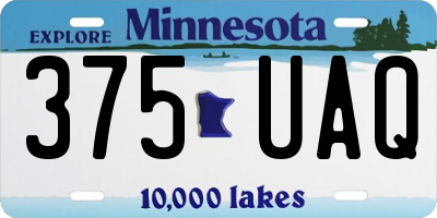 MN license plate 375UAQ