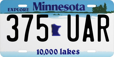 MN license plate 375UAR