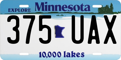 MN license plate 375UAX