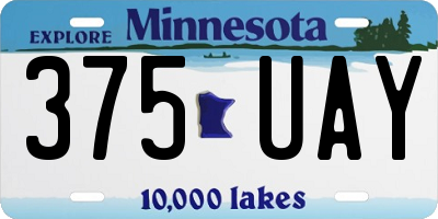 MN license plate 375UAY
