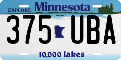 MN license plate 375UBA