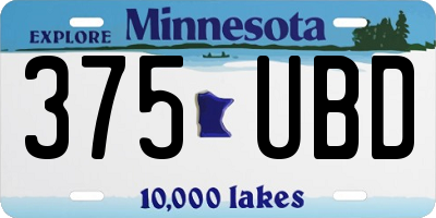 MN license plate 375UBD