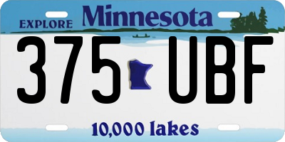 MN license plate 375UBF