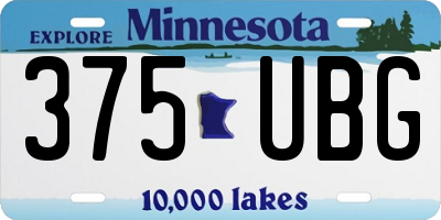MN license plate 375UBG