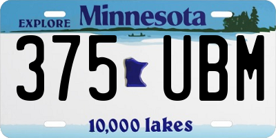 MN license plate 375UBM